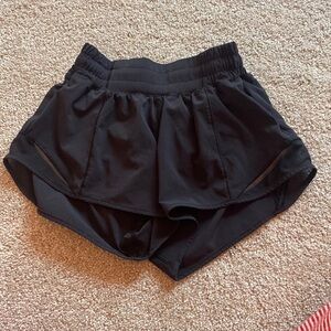Lulu black hotty hot shorts, size 0